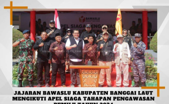 Apel Siaga Tahapan Pengawasan Pemilu Tahun 2024 yang di selenggarakan oleh Bawaslu Provinsi Sulawesi Tengah di Lapangan Pogombo Kantor Gubernur Provinsi Sulawesi Tengah